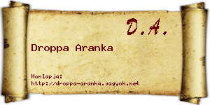 Droppa Aranka névjegykártya